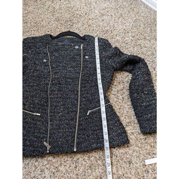 Mcginn Nordstrom Tweed Black Multicolor Zip Jacket Small - Picture 11 of 14